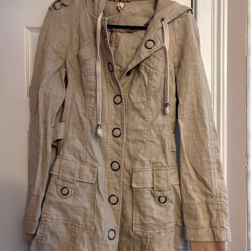 Free People light linen jacket